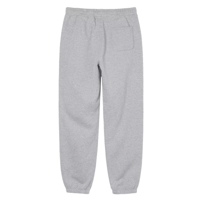 Stussy Stock Logo Fleece Pant - Grey Heather