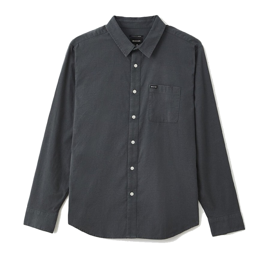 Brixton Charter Oxford Longsleeve - Evergreen Sun Wash