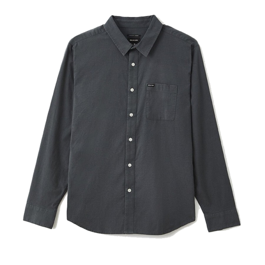 Brixton Charter Oxford Longsleeve - Evergreen Sun Wash