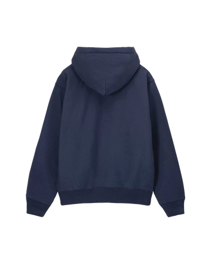 Stussy Stock Logo Zip Hoodie - Navy