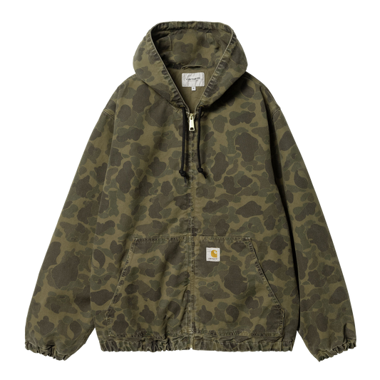 Carhartt WIP Duck Camo Active Jacket - Green/Office Green Garment Dyed