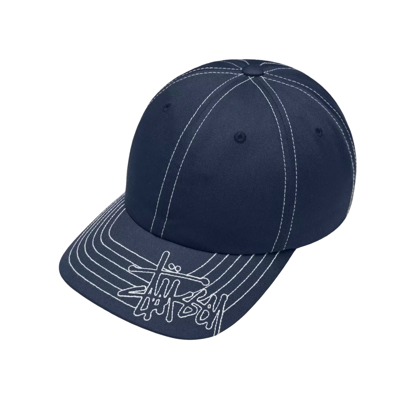 Stussy Basic Visor Stitch Low Pro Cap - Navy