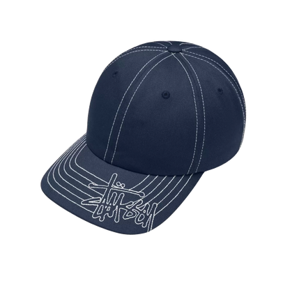 Stussy Basic Visor Stitch Low Pro Cap - Navy