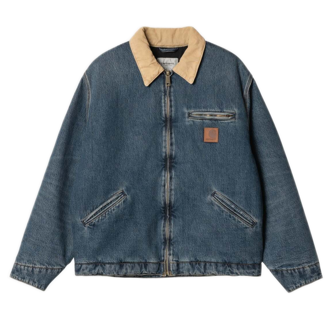 Carhartt WIP OG Detroit Jacket - Blue/Dusty Hamilton Brown (Worn Used Wash)