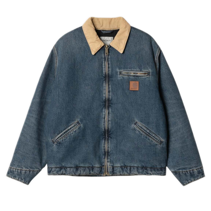 Carhartt WIP OG Detroit Jacket - Blue/Dusty Hamilton Brown (Worn Used Wash)