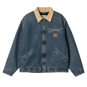 Carhartt WIP OG Detroit Jacket - Blue/Dusty Hamilton Brown (worn used wash)