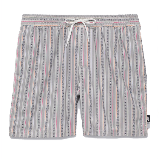 Vans Primary Stripe Elastic 17" Boardshort - Oatmeal/Black