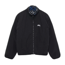 Load image into Gallery viewer, Stussy Sherpa Reversible Jacket - Blue Leopard