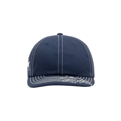 Stussy Basic Visor Stitch Low Pro Cap - Navy