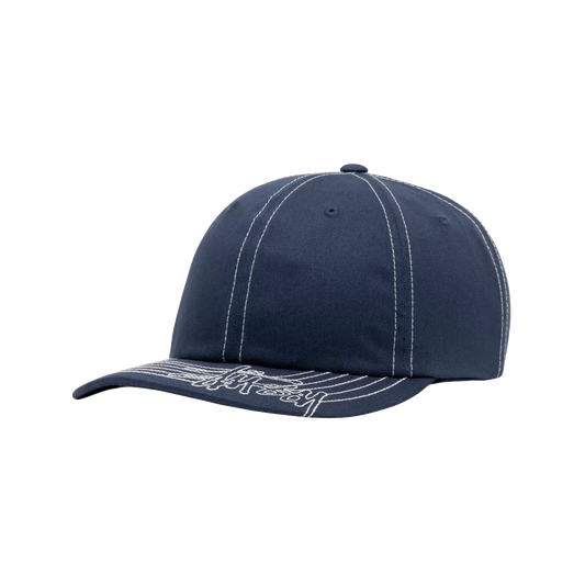 Stussy Basic Visor Stitch Low Pro Cap - Navy