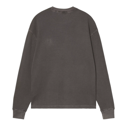 Carhartt WIP Vista Waffle Longsleeve - Black Garment Dyed