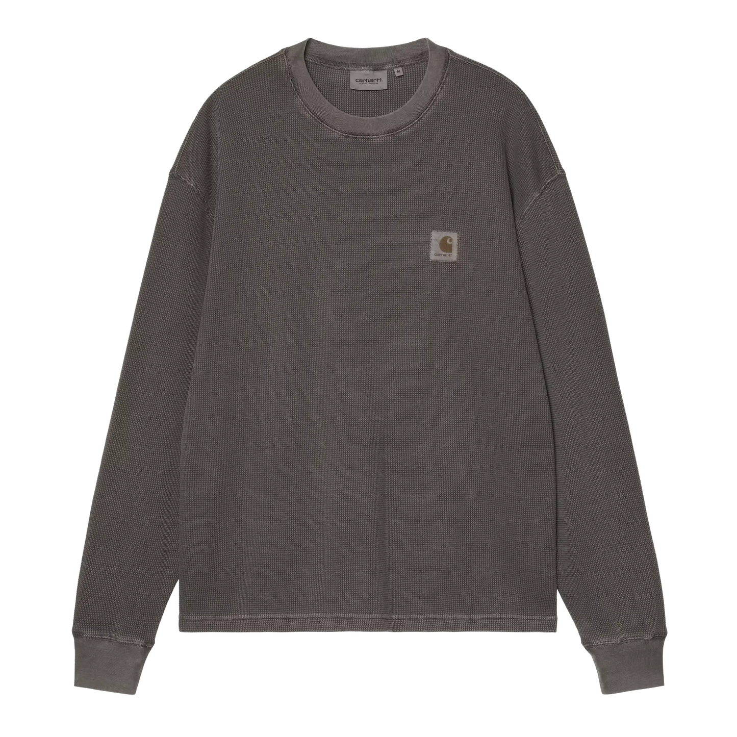 Carhartt WIP Vista Waffle Longsleeve - Black Garment Dyed