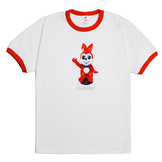 Ninetimes Bunny Ringer Tee - White/Red