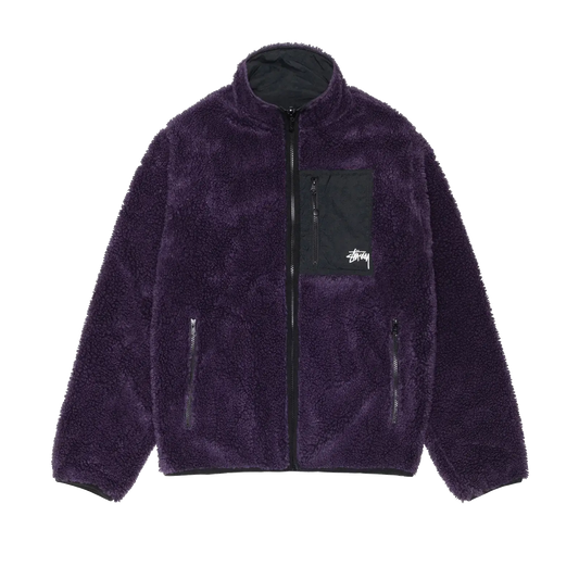 Stussy Sherpa Reversible Jacket - Purple