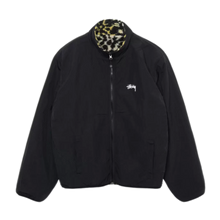 Load image into Gallery viewer, Stussy Sherpa Reversible Jacket - Yellow Leopard