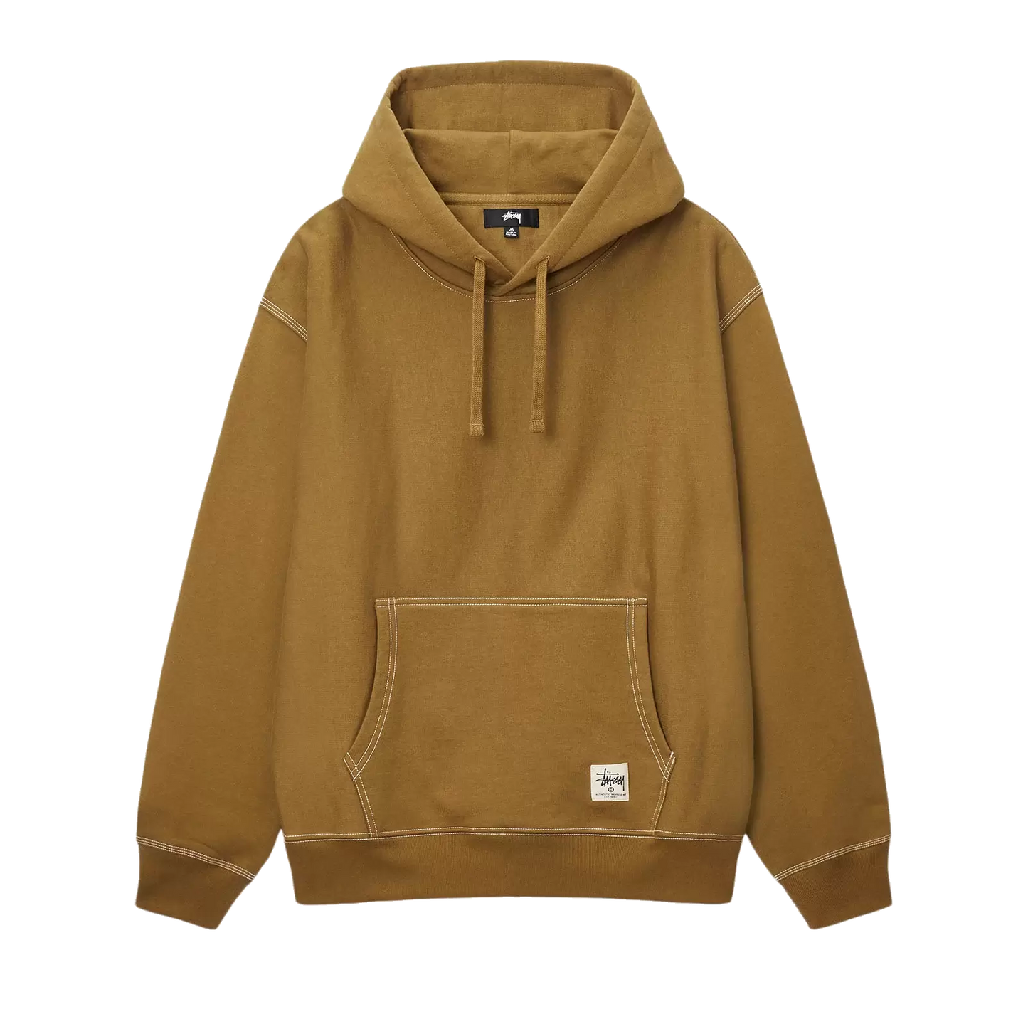 Stussy Contrast Stitch Label Hoodie - Olive