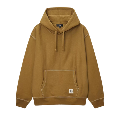 Stussy Contrast Stitch Label Hoodie - Olive