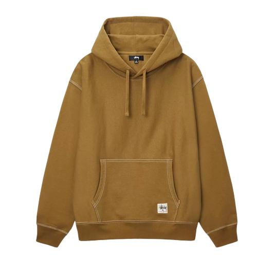 Stussy Contrast Stitch Label Hoodie - Olive