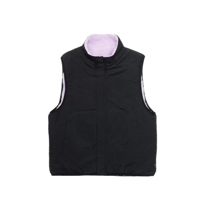 Stussy Sherpa Reversible Vest - Lavender