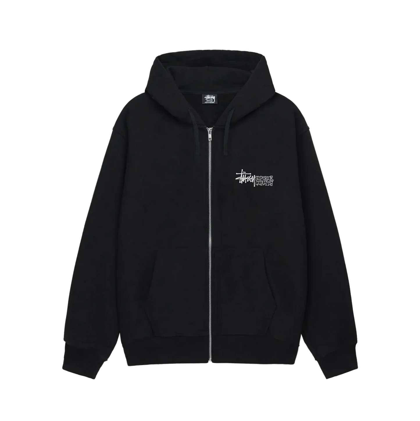 Stussy Superior Quality Zip Hoodie - Black