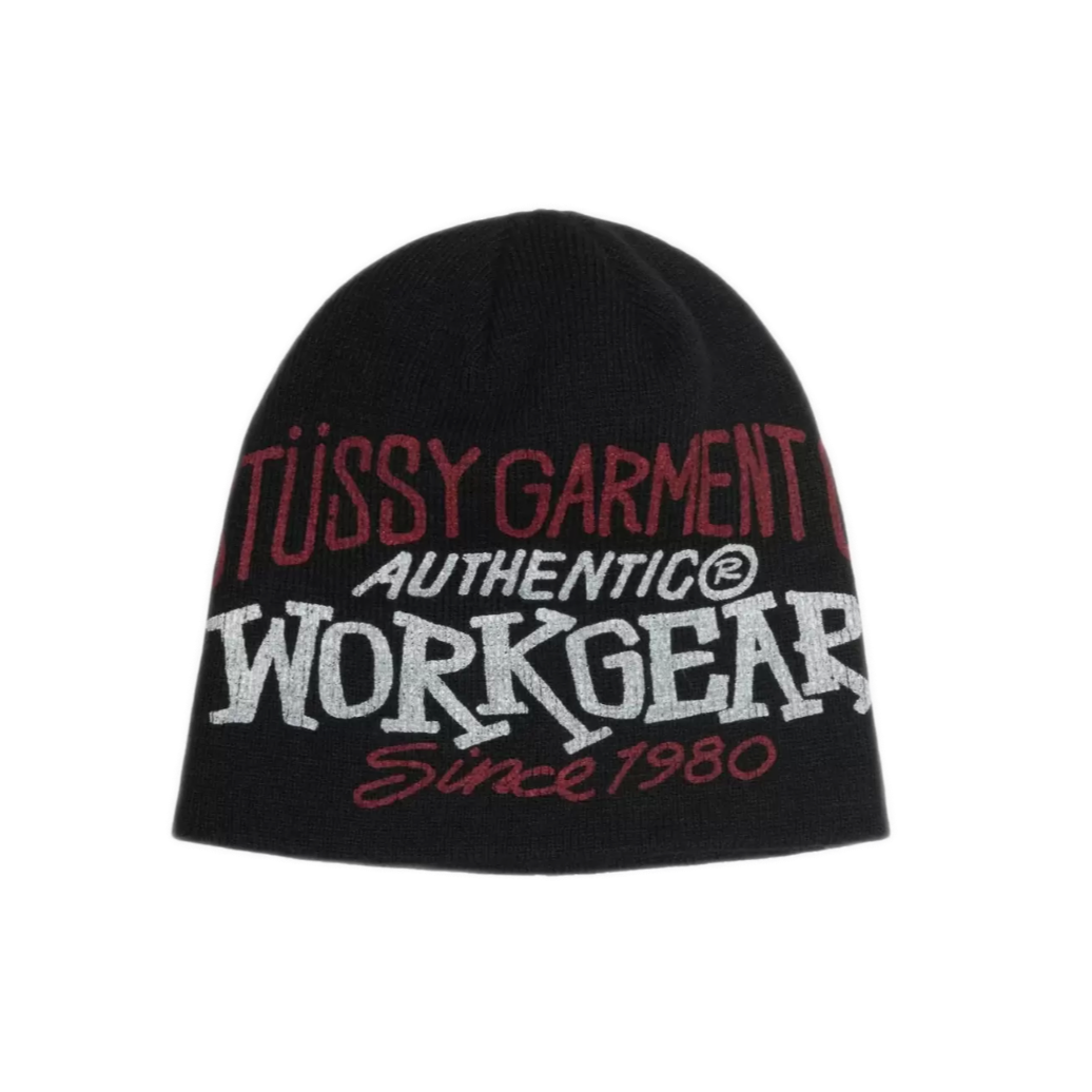 Stussy Workgear Print Skullcap Beanie - Black