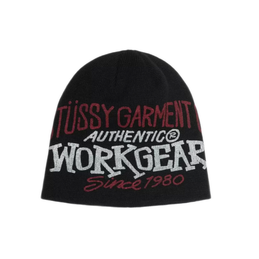 Stussy Workgear Print Skullcap Beanie - Black