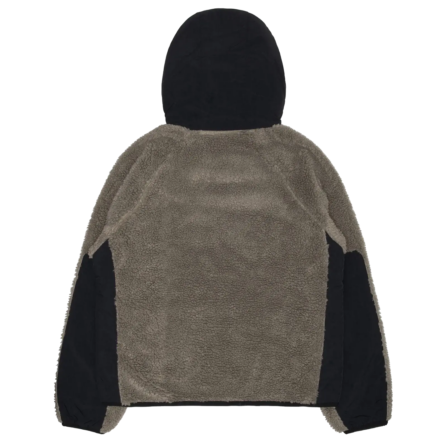 Stussy Sherpa Paneled Hooded Jacket - Stone