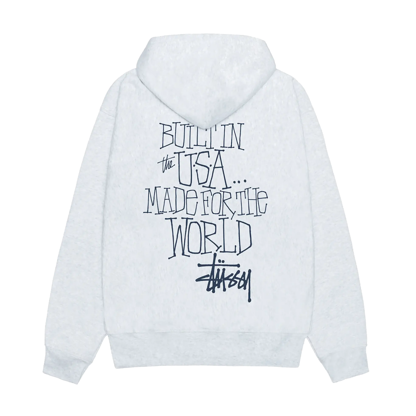 Stussy Built In USA Hoodie - Ash Heather