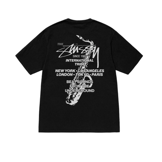 Stussy Beat Sounds Pigment Dyed Tee - Black