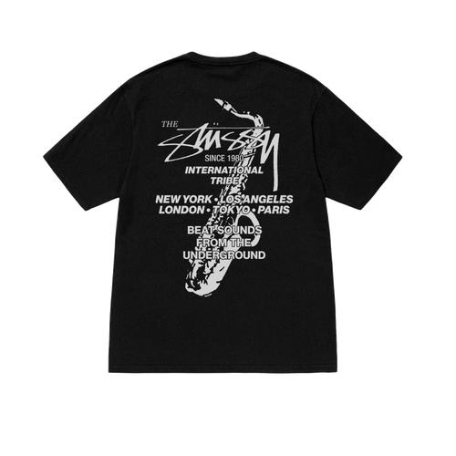 Stussy Beat Sounds Pigment Dyed Tee - Black