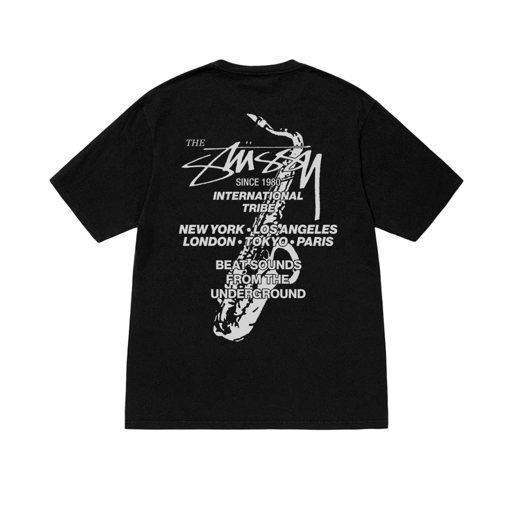 Stussy Beat Sounds Pigment Dyed Tee - Black