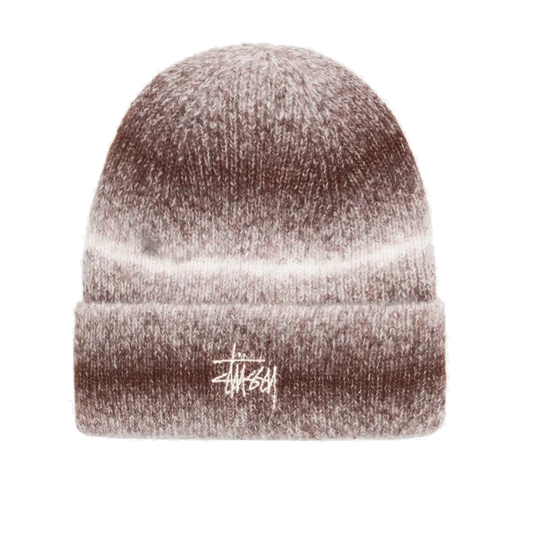 Stussy Basic Cuff Striped Beanie - Brown