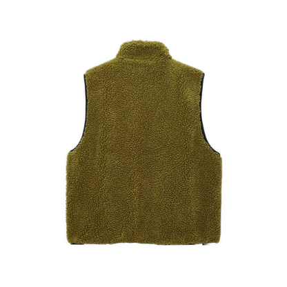 Stussy Sherpa Reversible Vest - Olive