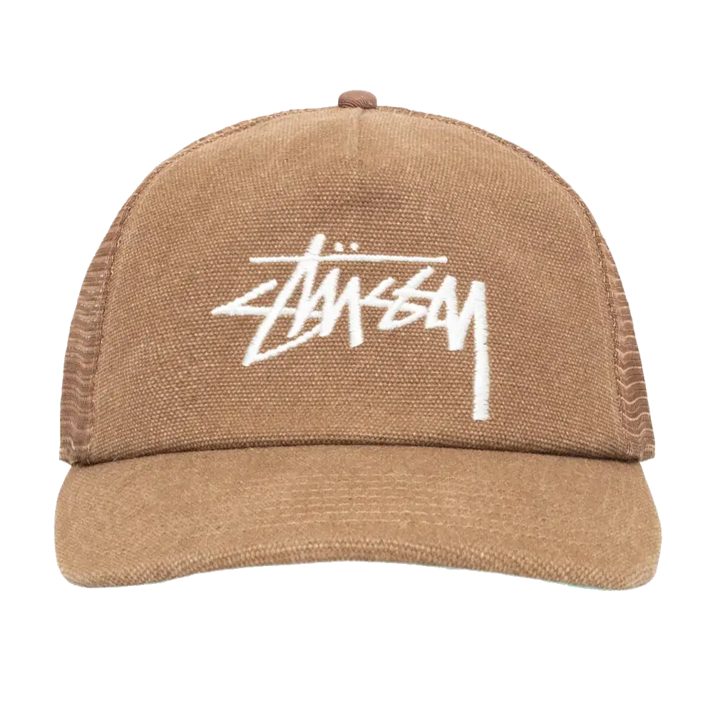 Stussy Mid-Depth Big Stock Mesh Snapback - Brown