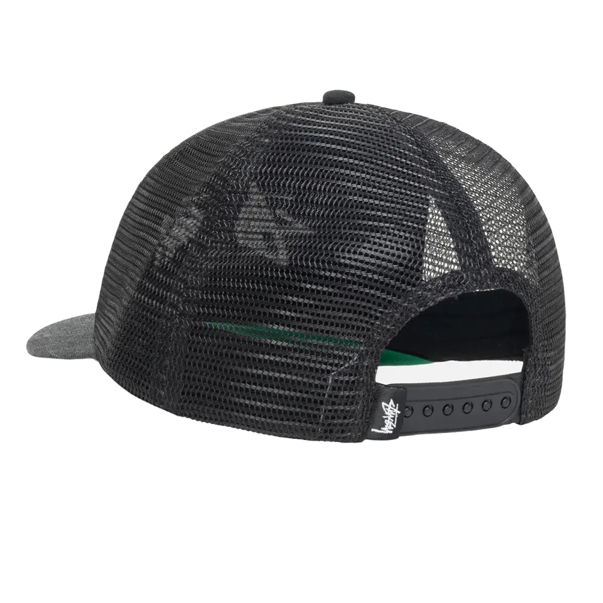 Stussy Mid-Depth Big Stock Mesh Snapback - Black