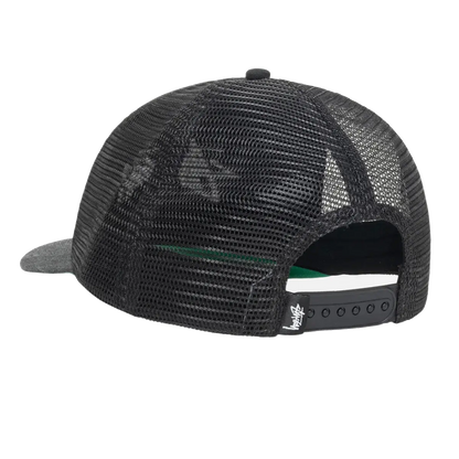 Stussy Mid-Depth Big Stock Mesh Snapback - Black