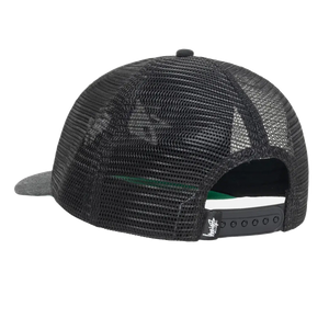 Stussy Mid-Depth Big Stock Mesh Snapback - Black