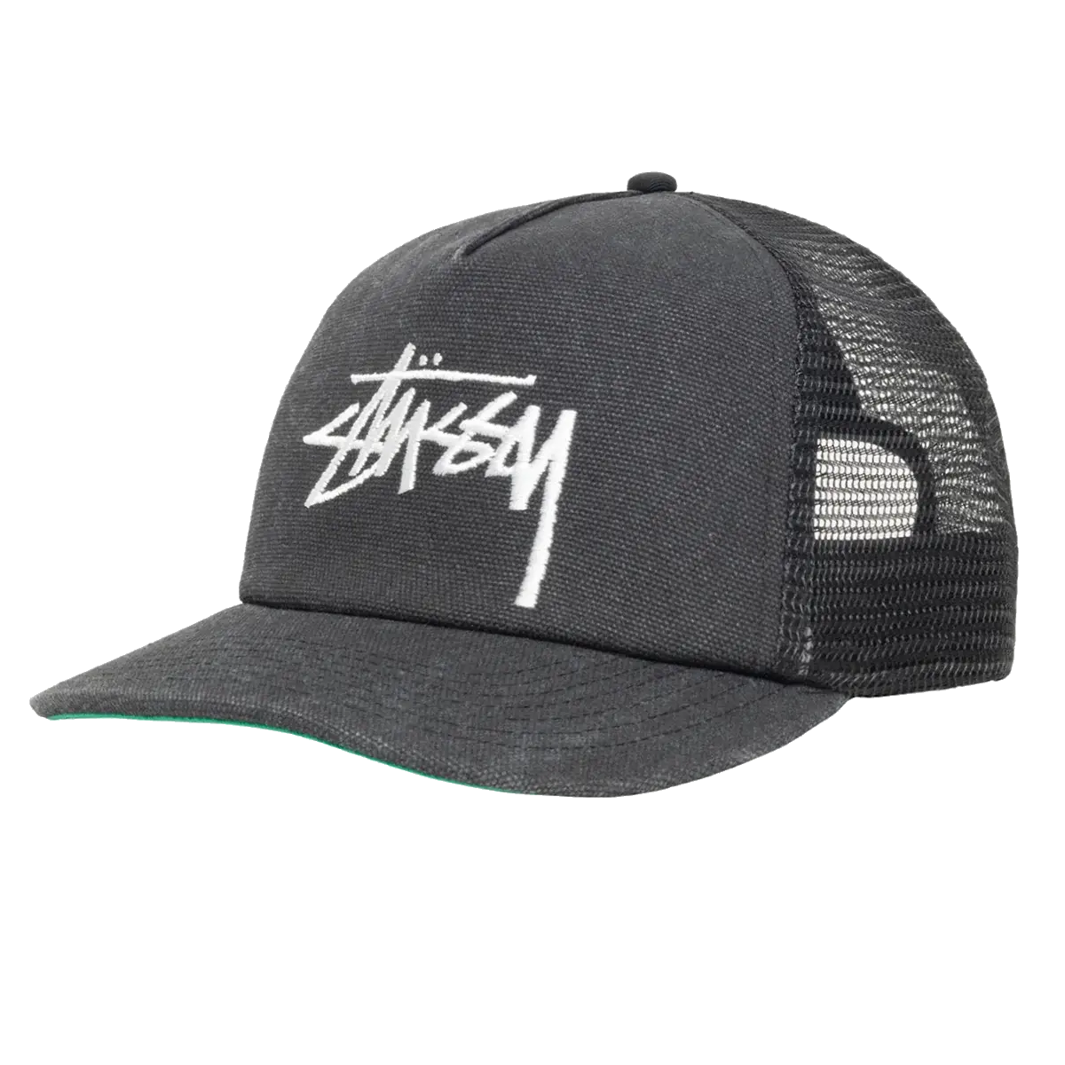 Stussy Mid-Depth Big Stock Mesh Snapback - Black