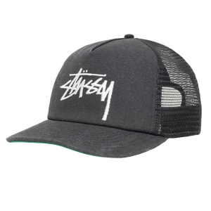 Stussy Mid-Depth Big Stock Mesh Snapback - Black