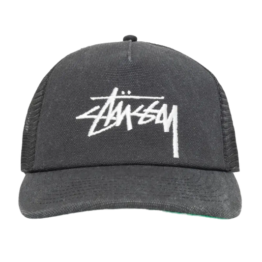 Stussy Mid-Depth Big Stock Mesh Snapback - Black