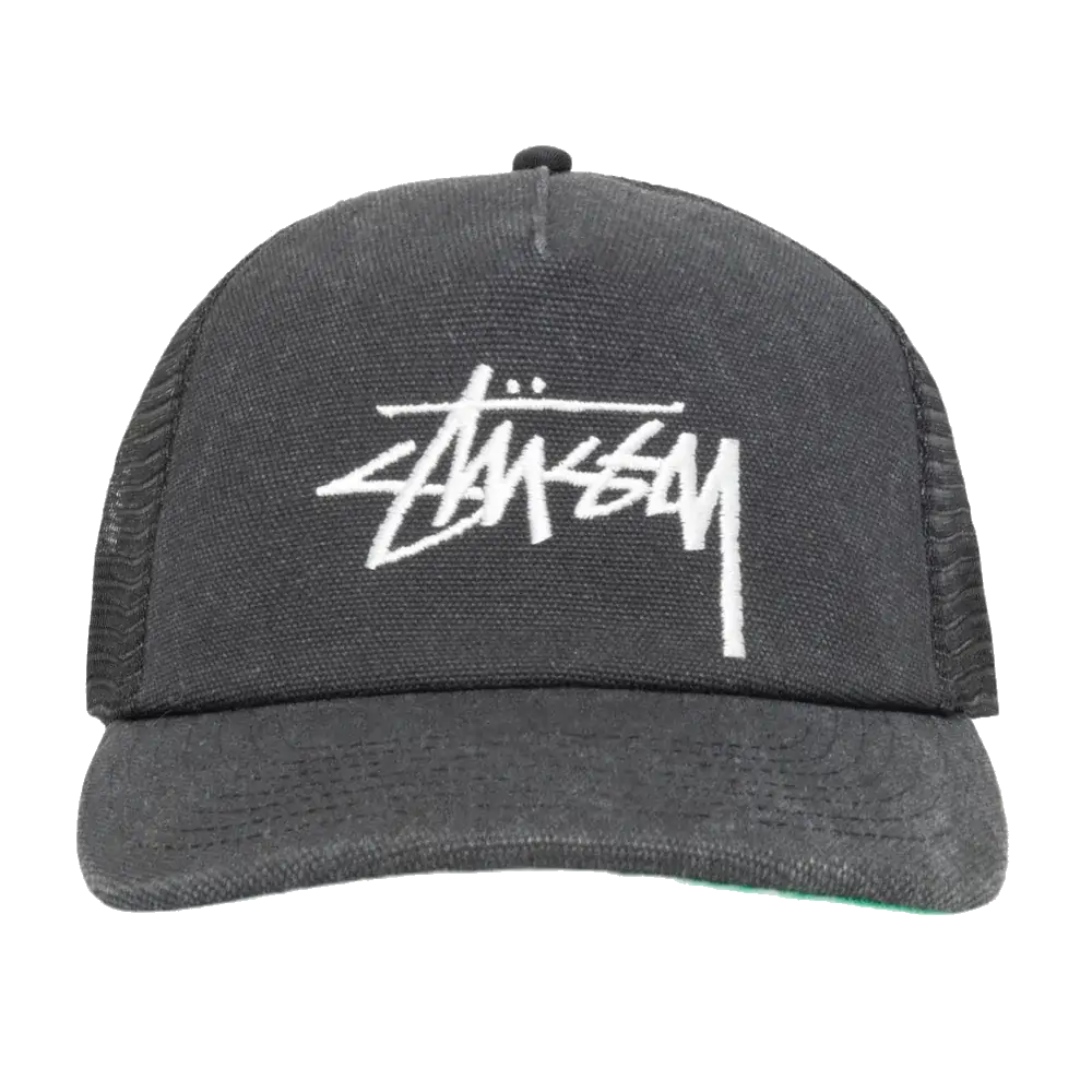 Stussy Mid-Depth Big Stock Mesh Snapback - Black