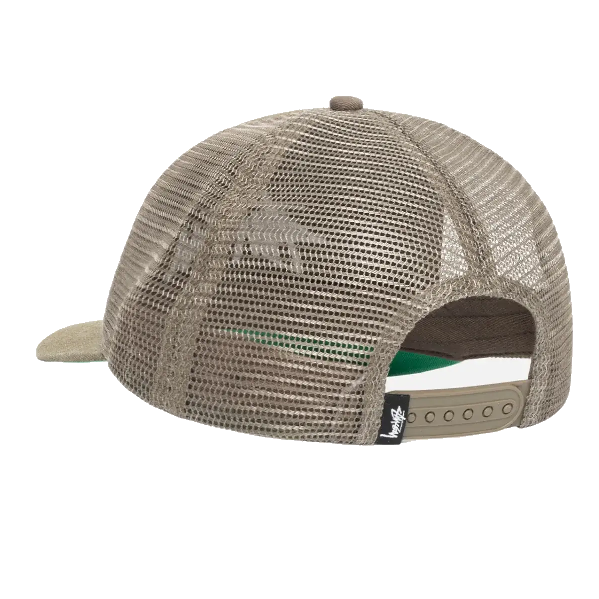 Stussy Mid-Depth Big Stock Mesh Snapback - Army Green