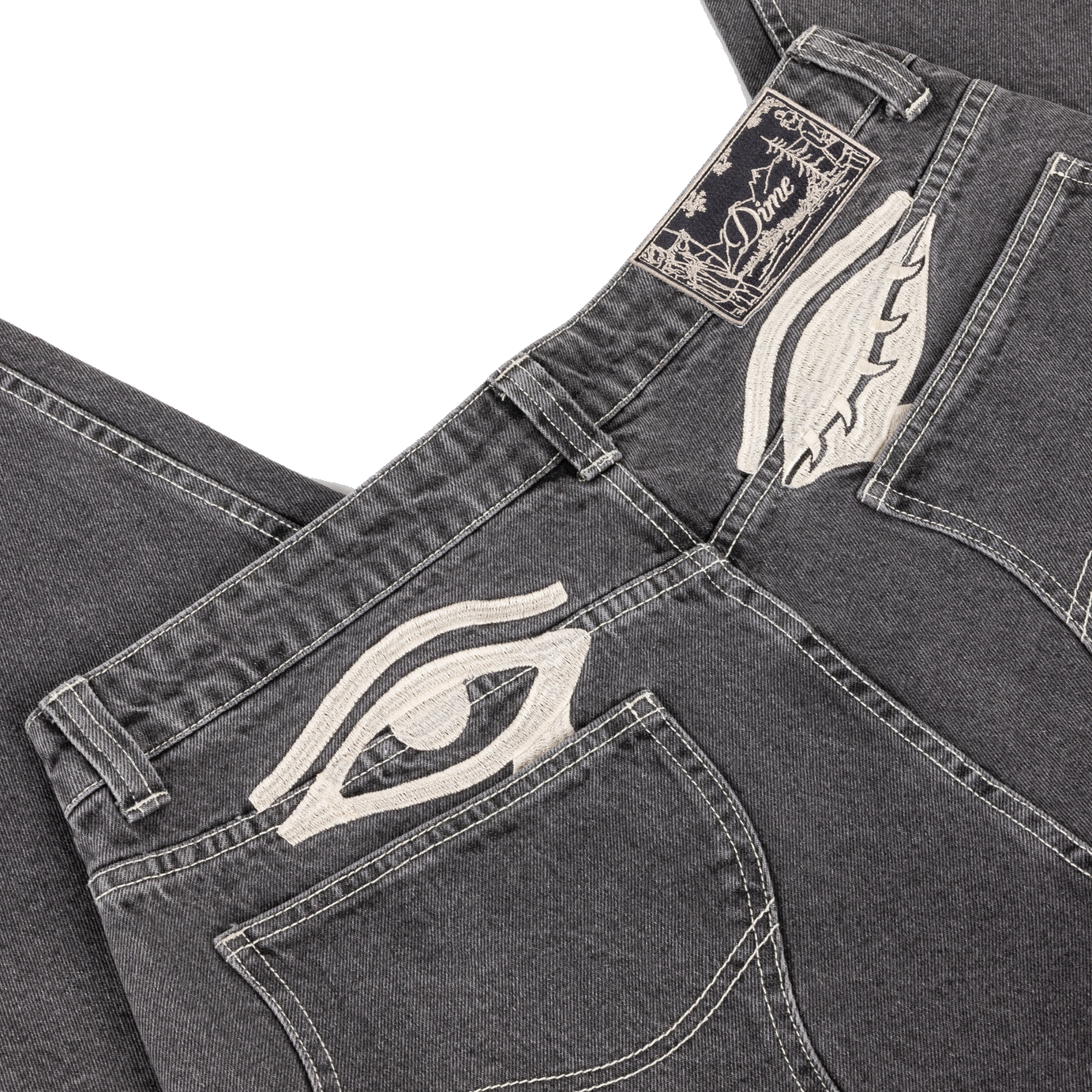Dime Baggy Wink Denim Pants - Faded Black