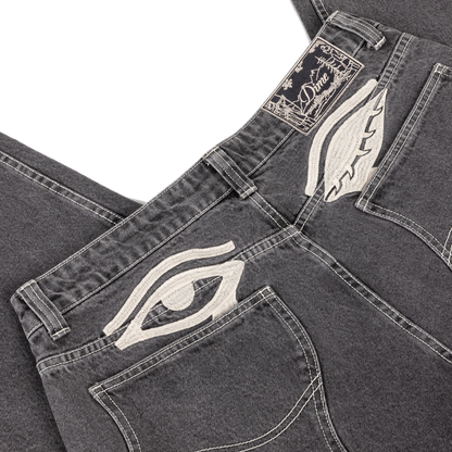 Dime Baggy Wink Denim Pants - Faded Black