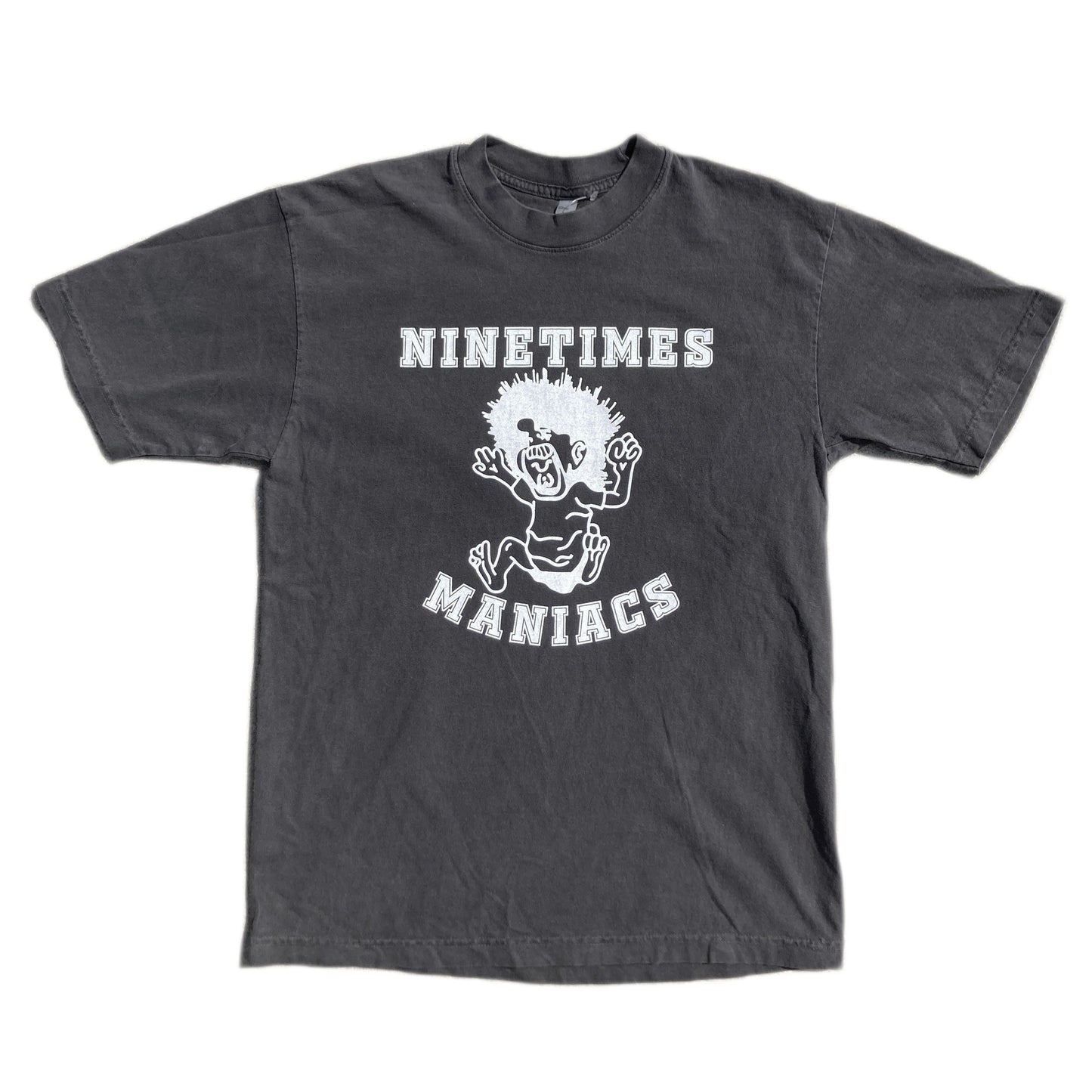 Ninetimes Maniacs Tee - Washed Black/White