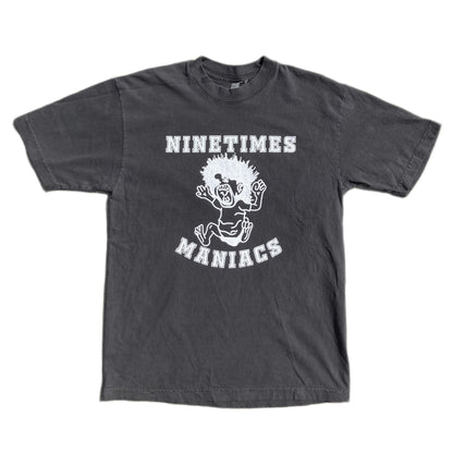 Ninetimes Maniacs Tee - Washed Black/White