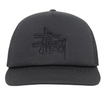 Load image into Gallery viewer, Stussy Big Basic Trucker Cap - Shadow Black