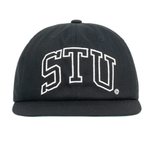 Load image into Gallery viewer, Stussy Mid-Depth Stu Arch Strapback - Shadow Black