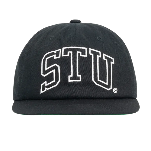 Stussy Mid-Depth Stu Arch Strapback - Shadow Black