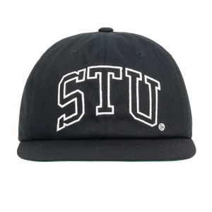 Stussy Mid-Depth Stu Arch Strapback - Shadow Black